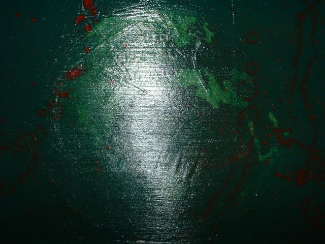 Green, Red on Green - detail